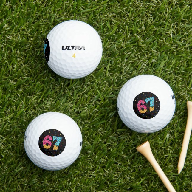 67 Funny Meme Ice Cream Six Seven Gen Alpha Golf Balls (Insitu Grass)