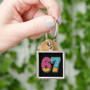 67 Funny Meme Ice Cream Six Seven Gen Alpha Keychain