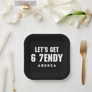 67 Funny Meme Let's get Six Seven Sendy 6 7endy Paper Plate