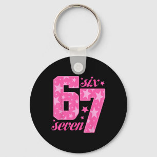 67 Funny Meme Pink Girl Keychain