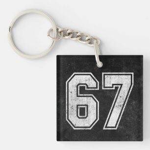 67 Funny Meme Six Seven Gen Alpha Keychain