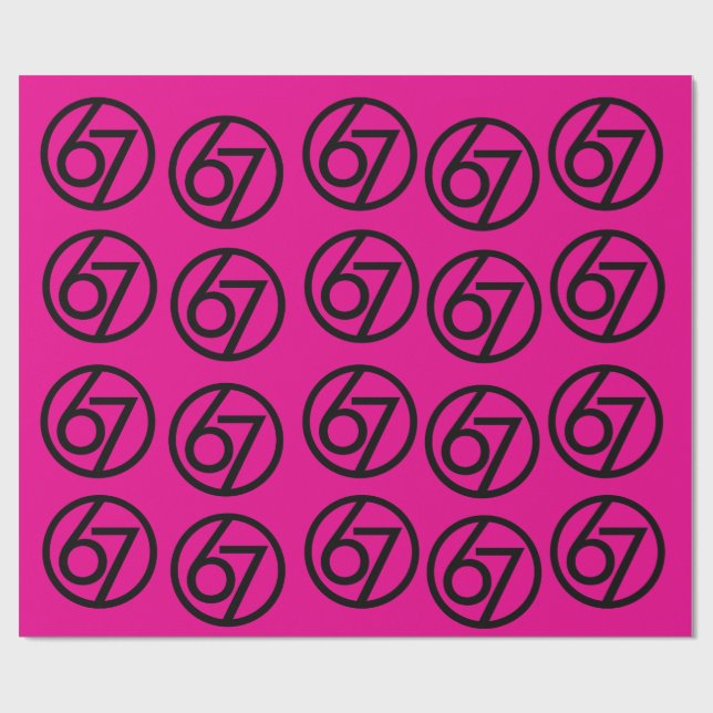 67 Funny Meme Six Seven Gen Alpha Wrapping Paper (Flat)