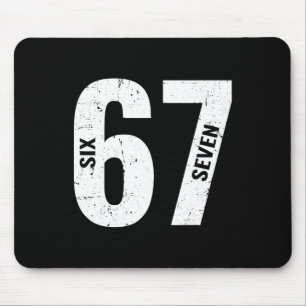 67 Funny Meme Six Seven Retro  Mouse Pad