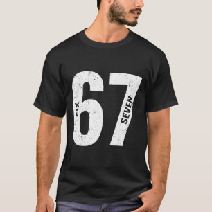 67 Funny Meme Six Seven Retro T-Shirt