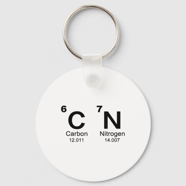 67 Funny Meme Six Seven Science Periodic Table Che Keychain (Front)