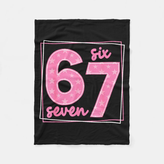 67 Funny Number 67 Birthday Meme  Fleece Blanket (Front)