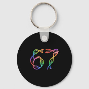 67 Funny Number Meme Dna Replication Molecular Bio Keychain