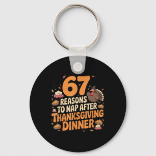 67 Funny Six Seven Gen Alpha Meme Turkey Thanksgiv Keychain