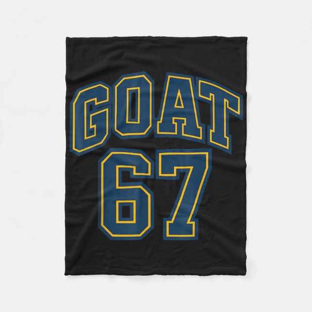 67 Funny Six Seven Gen Alpha Z Meme Rizz Funny Goa Fleece Blanket (Front)