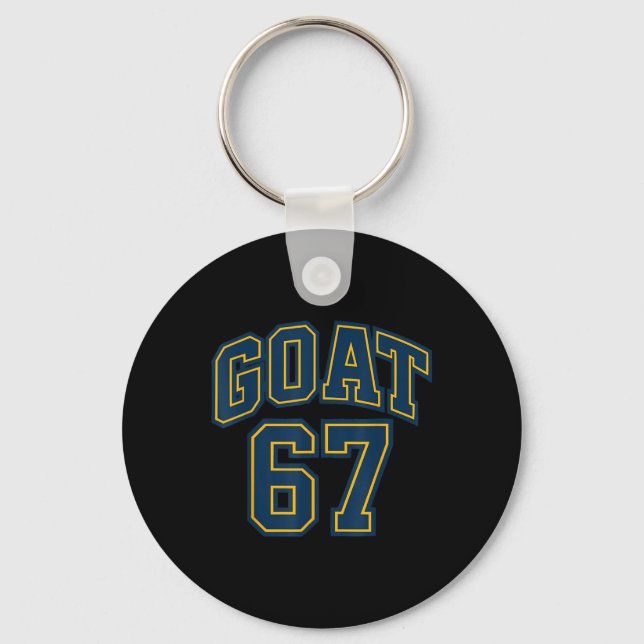 67 Funny Six Seven Gen Alpha Z Meme Rizz Funny Goa Keychain (Front)