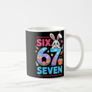 67 funny six seven gen meme cute rabbit bunny coffee mug
