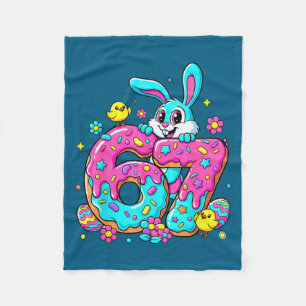 67 Funny Six Seven Gen Meme Cute Rabbit Bunny East Fleece Blanket