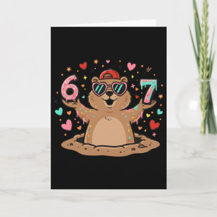 67 Funny Six Seven Respect The Groundhog Woodchuck Card