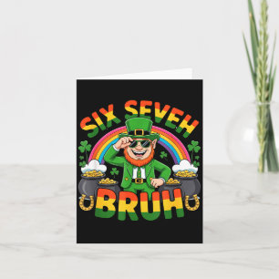 67 funny st. patrick's day six seven meme card