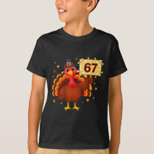 67 Funny Thanksgiving Turkey Meme Six Seven 6 7 Gi T-Shirt