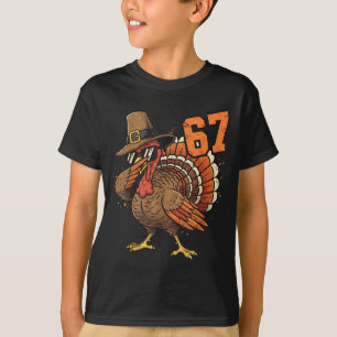 67 Funny Thanksgiving Turkey Meme Six Seven 6 7 T-Shirt