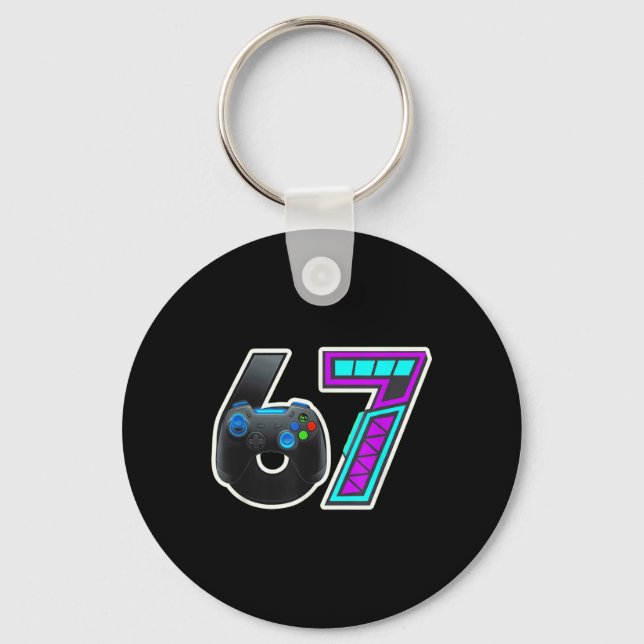 67 Gamer Console Controller Design  Keychain (Front)