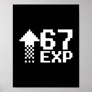 67 Gaming Kids Drip Meme Funny Six Seven Gen Alpha Poster