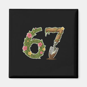 67 Gardening Pion Nature Lovers Magnet