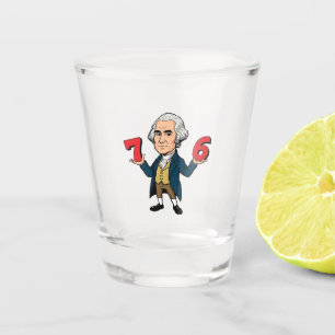 67 George Washington 7-6 Six Seven Meme 67  Shot Glass