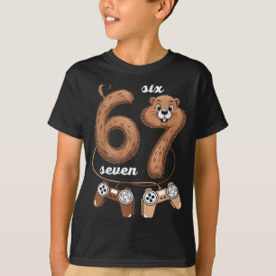 67 Groundhog Day Six Seven Meme Boys Gaming Kids G T-Shirt