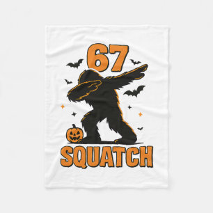 67 Halloween Bigfoot Six Seven Sasquatch Brainrot Fleece Blanket
