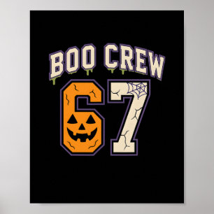 67 Halloween Boo Crew Sports Jersey Brainrot Meme  Poster