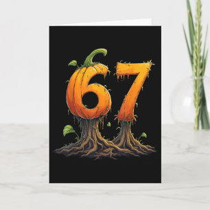 67 Halloween Brainrot Meme 6 7 Numbers Six Seven P Card