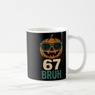 67 Halloween Bruh Pumpkin 6-7 Meme Gen Alpha Slang Coffee Mug