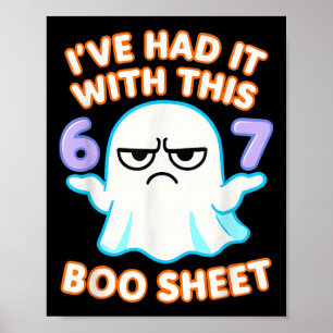 67 Halloween Costume Boo Sheet 6 7 Meme Six Seven  Poster
