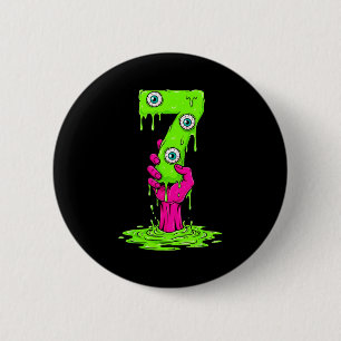 67 Halloween Costume Funny Number 7 Seven Meme For 2 Inch Round Button