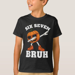 67 Halloween Funny Six Seven Bruh Meme Brainrot Pu T-Shirt