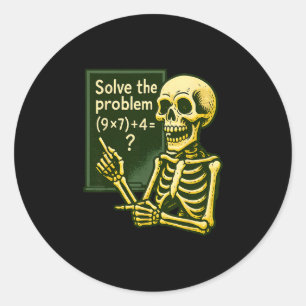 67 Halloween Math Funny Six Seven Meme Brainrot Sk Classic Round Sticker