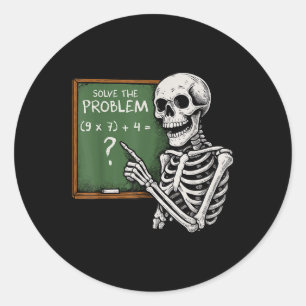 67 Halloween Math Funny Six Seven Meme Brainrot Sk Classic Round Sticker