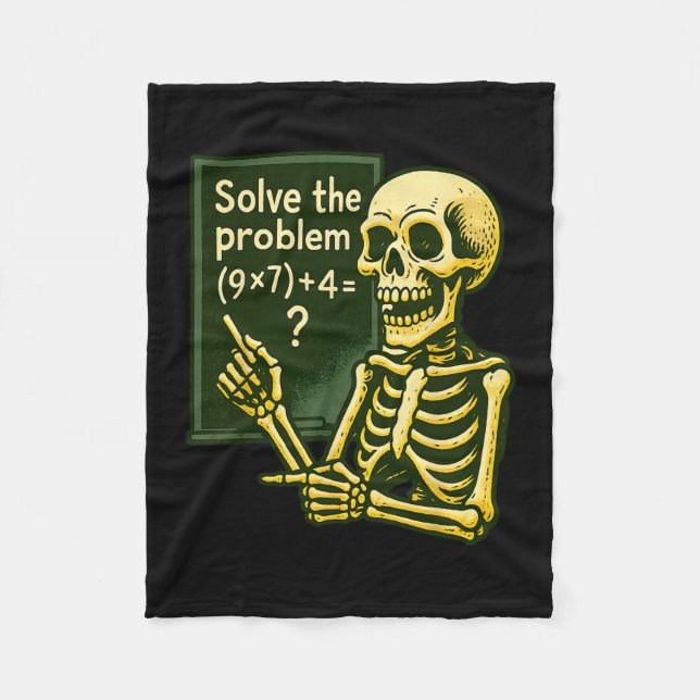 67 Halloween Math Funny Six Seven Meme Brainrot Sk Fleece Blanket (Front)