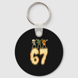 67 Halloween Meme 6 7 Numbers Six Seven Funny Kids Keychain