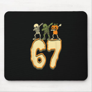 67 Halloween Meme 6 7 Numbers Six Seven Funny Kids Mouse Pad