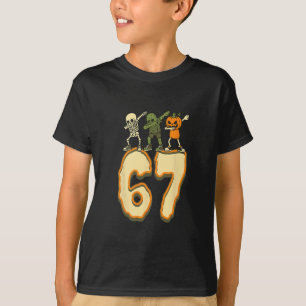 67 Halloween Meme 6 7 Numbers Six Seven Funny Kids T-Shirt