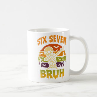67 Halloween Meme 6 7 Skeleton Six Seven Numbers F Coffee Mug