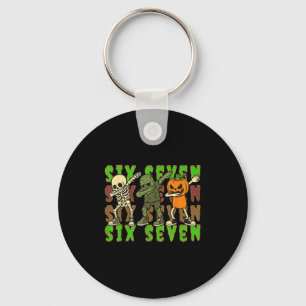 67 Halloween Meme Six Seven Dabbing Skeleton Zombi Keychain