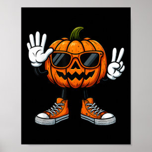 67 Halloween Pumpkin Funny Brainrot Meme Kids Six Poster