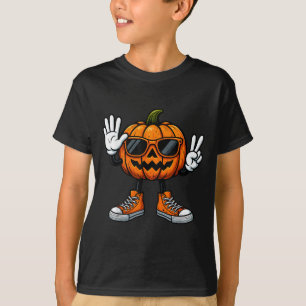 67 Halloween Pumpkin Funny Brainrot Meme Kids Six  T-Shirt