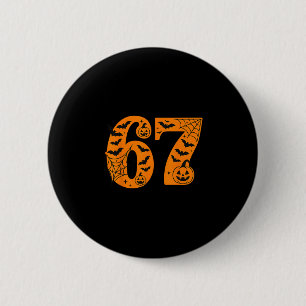 67 Halloween Six Seven Brainrot Meme Boys Kids Fun 2 Inch Round Button