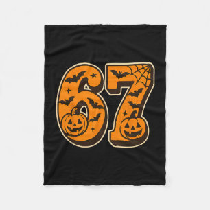 67 Halloween Six Seven Brainrot Meme Boys Kids Fun Fleece Blanket