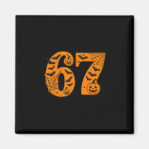 67 Halloween Six Seven Brainrot Meme Boys Kids Fun Magnet