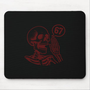 67 Halloween Skeleton Six Seven Meme Brainrot Funn Mouse Pad