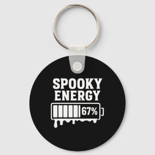 67 Halloween Spooky Energy Brainrot Meme Six Seven Keychain