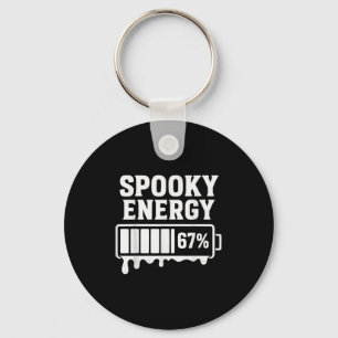 67 Halloween Spooky Energy Brainrot Meme Six Seven Keychain