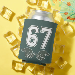 67 Hand Funny Six Seven Meme Generation Alpha  Can Cooler