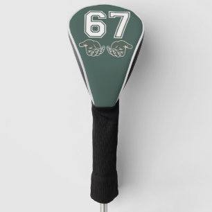 67 Hand Funny Six Seven Meme Generation Alpha  Golf Head Cover